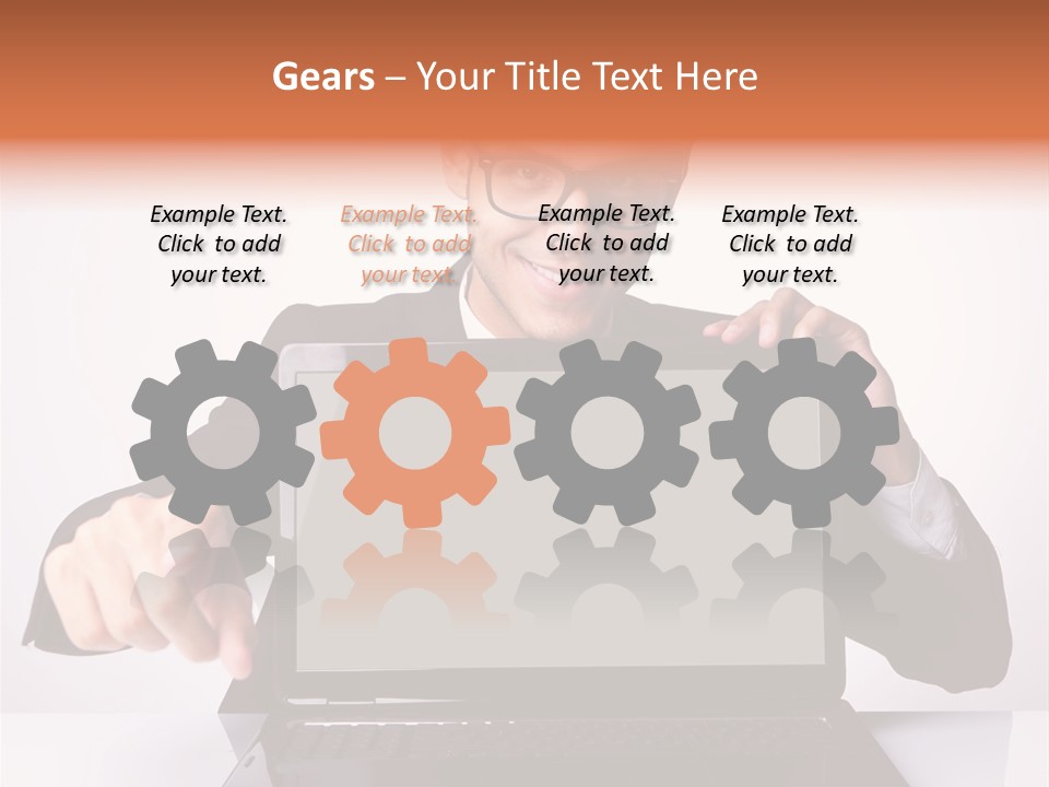 Professional Laptop Suit PowerPoint Template