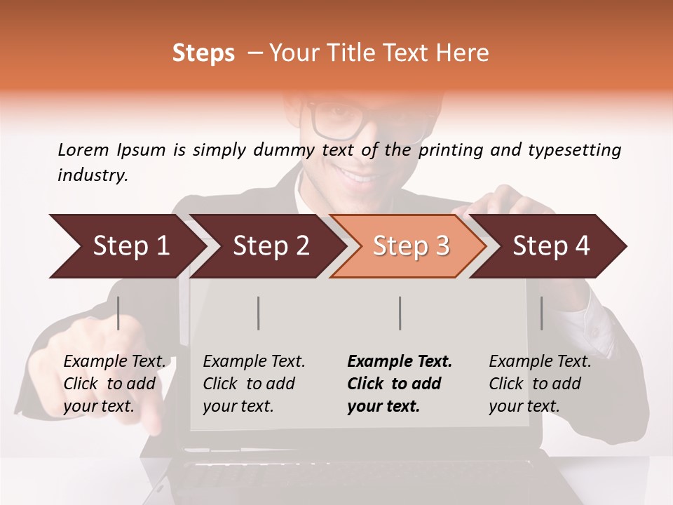 Professional Laptop Suit PowerPoint Template