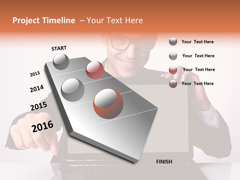 Professional Laptop Suit PowerPoint Template