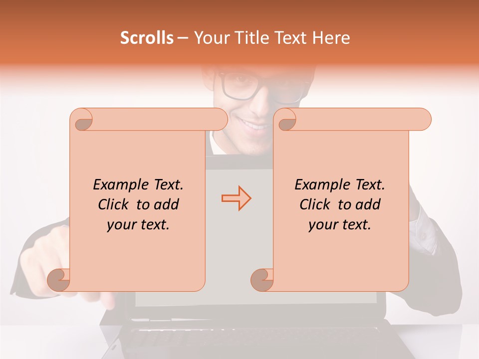 Professional Laptop Suit PowerPoint Template