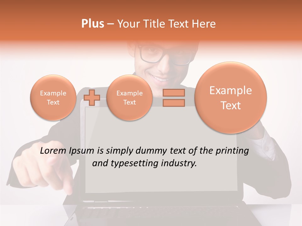 Professional Laptop Suit PowerPoint Template