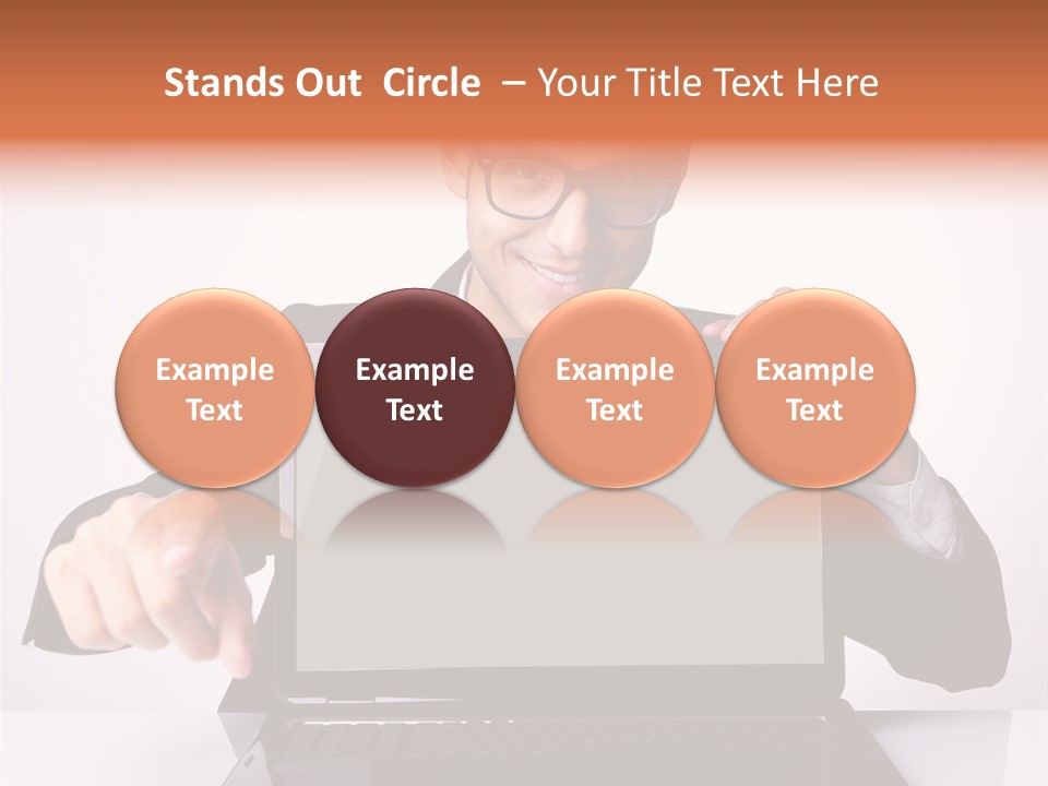 Professional Laptop Suit PowerPoint Template