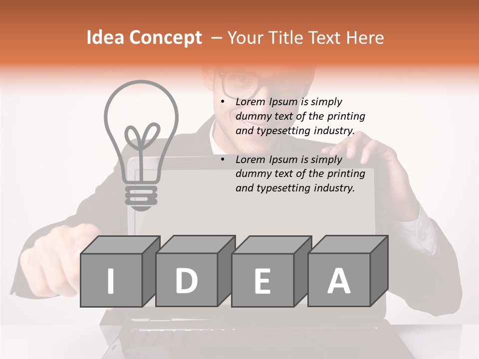 Professional Laptop Suit PowerPoint Template