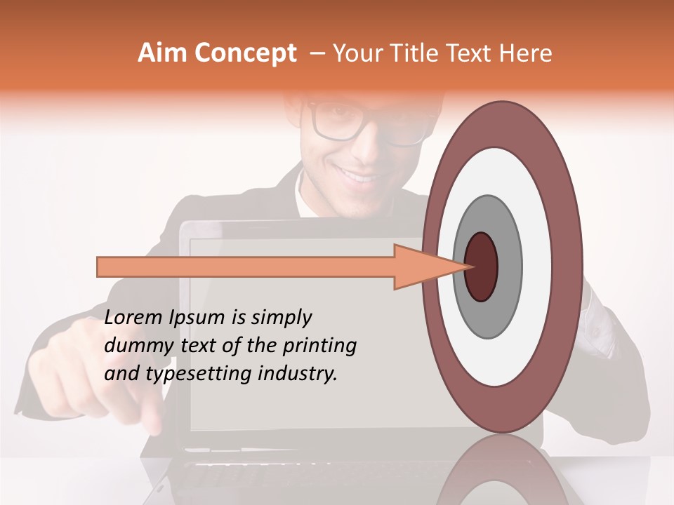 Professional Laptop Suit PowerPoint Template