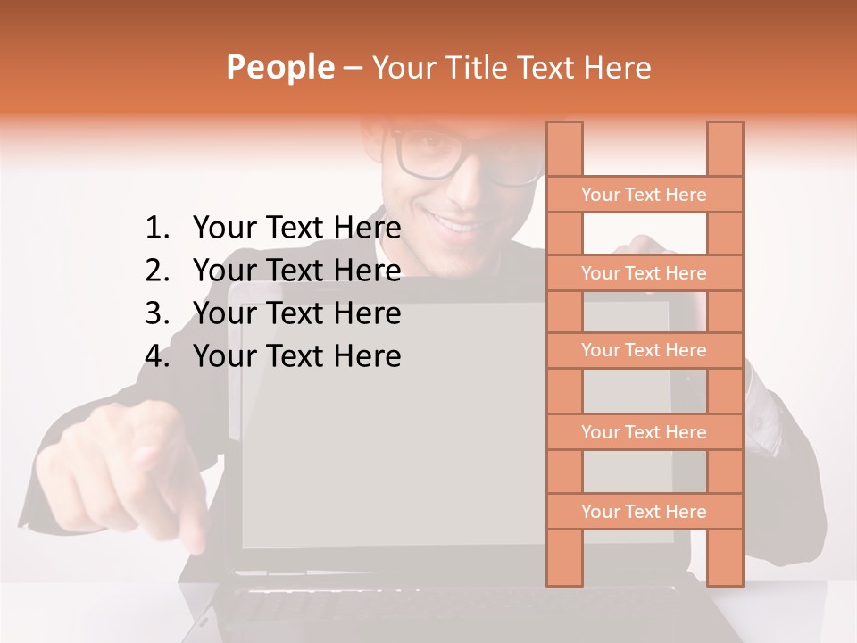 Professional Laptop Suit PowerPoint Template