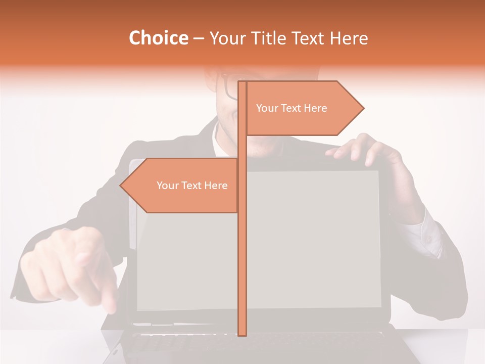 Professional Laptop Suit PowerPoint Template