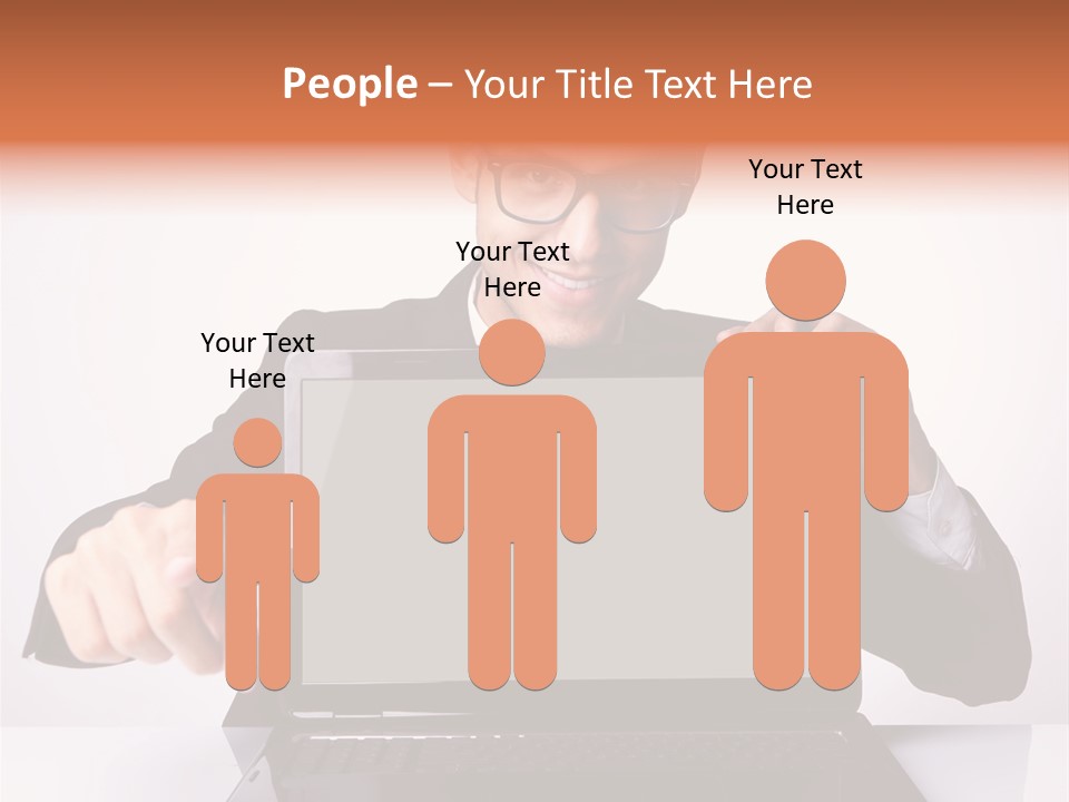 Professional Laptop Suit PowerPoint Template