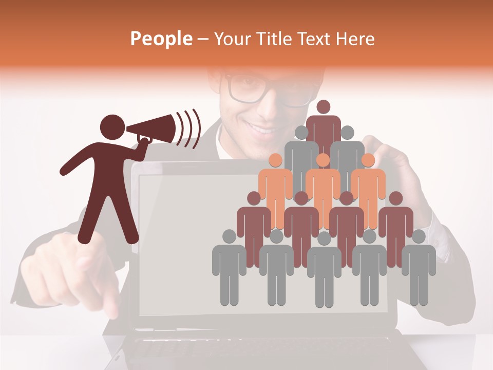 Professional Laptop Suit PowerPoint Template