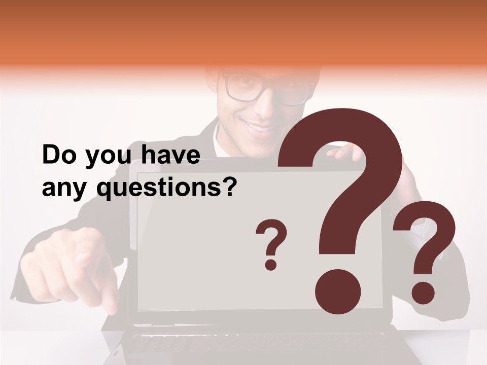 Professional Laptop Suit PowerPoint Template