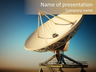 Space Communication Astronomy Telescope PowerPoint Template