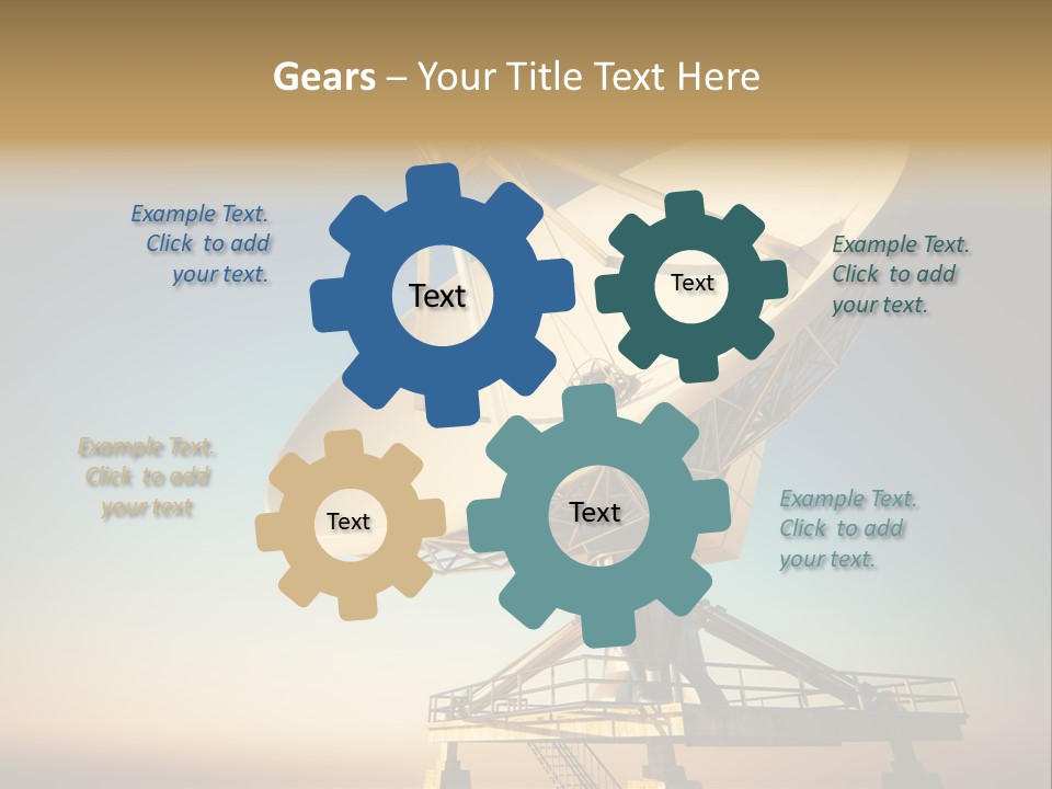 Space Communication Astronomy Telescope PowerPoint Template