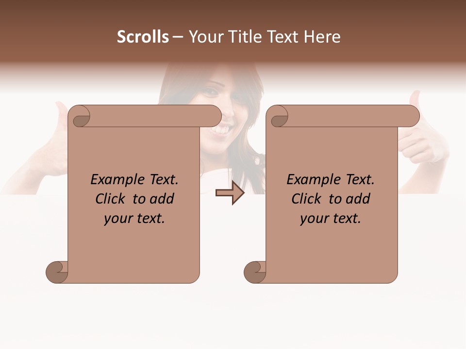 Woman Person Billboard PowerPoint Template