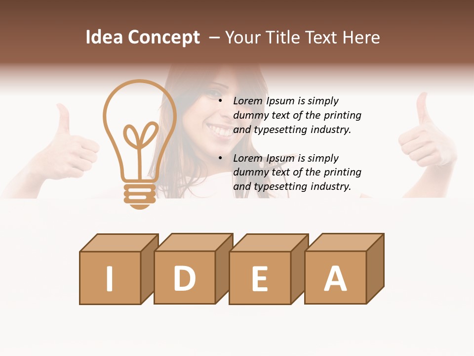 Woman Person Billboard PowerPoint Template