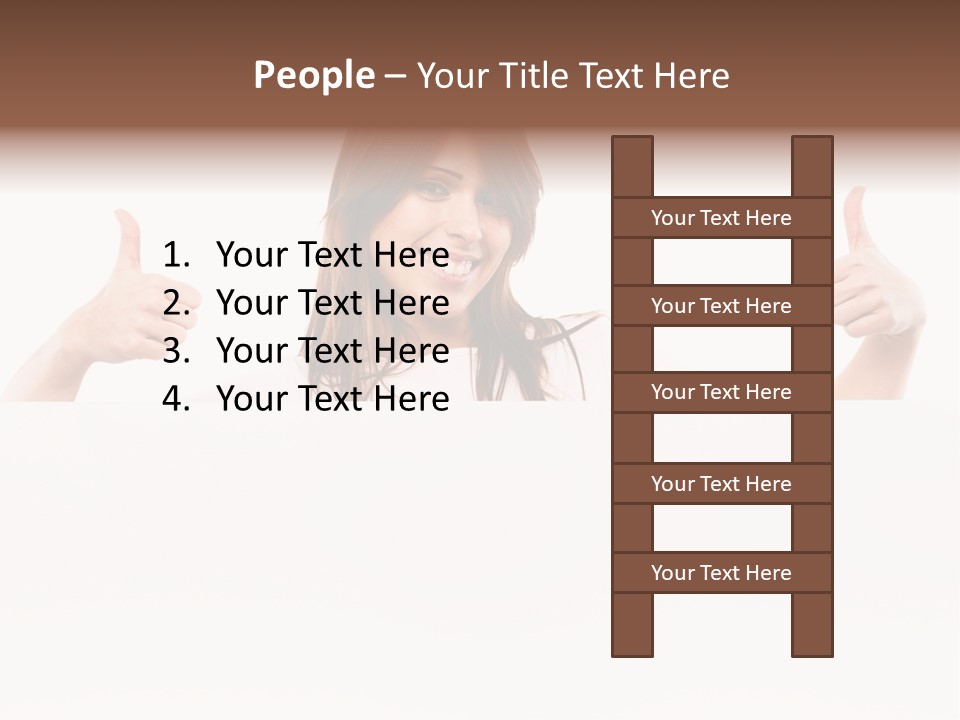 Woman Person Billboard PowerPoint Template