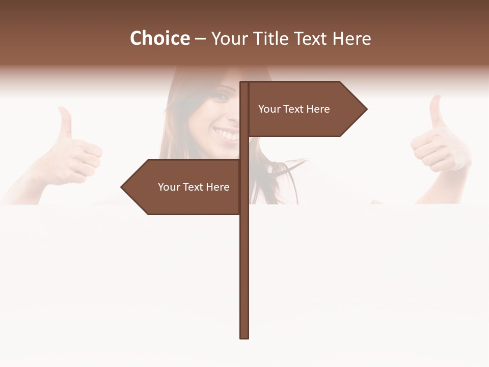 Woman Person Billboard PowerPoint Template