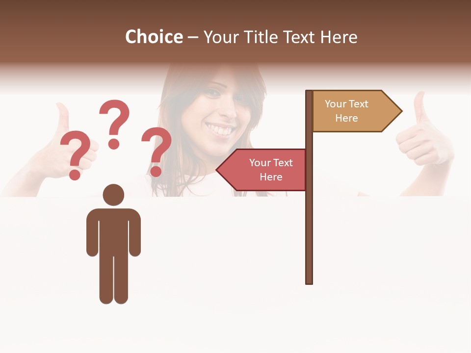 Woman Person Billboard PowerPoint Template