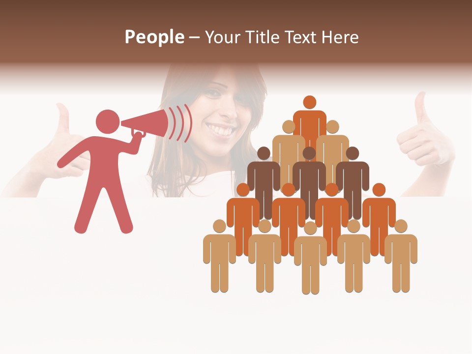 Woman Person Billboard PowerPoint Template