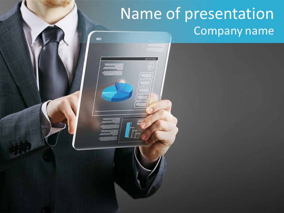 Concept Innovative Man's Suit PowerPoint Template