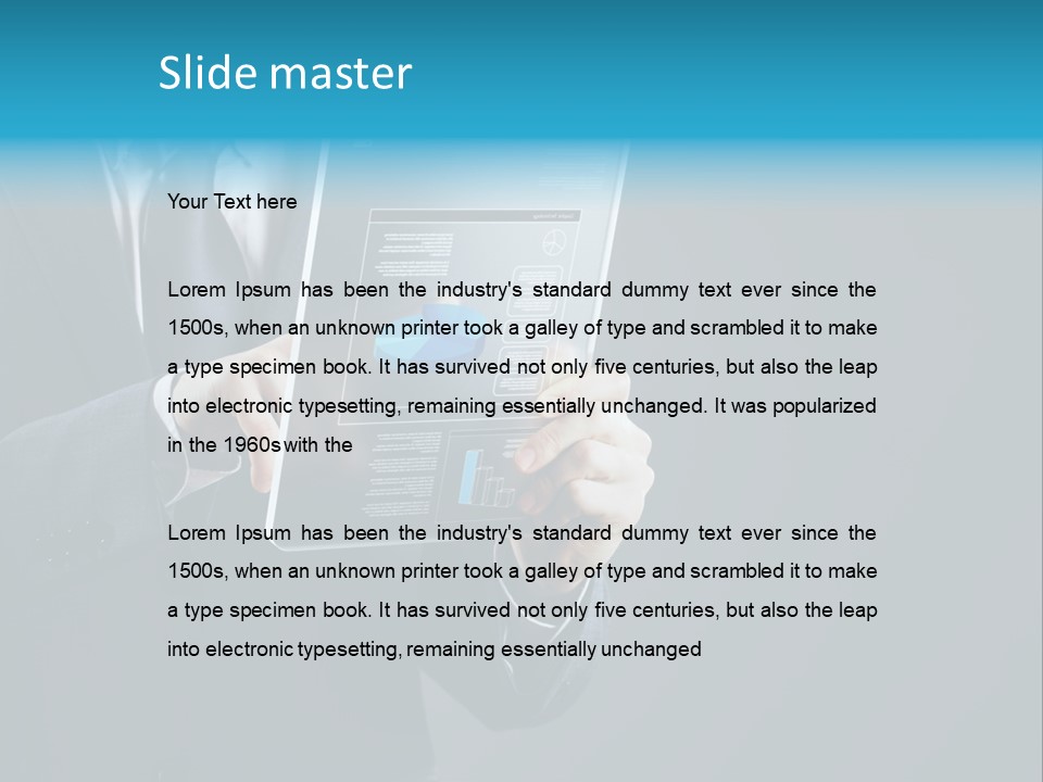 Concept Innovative Man's Suit PowerPoint Template