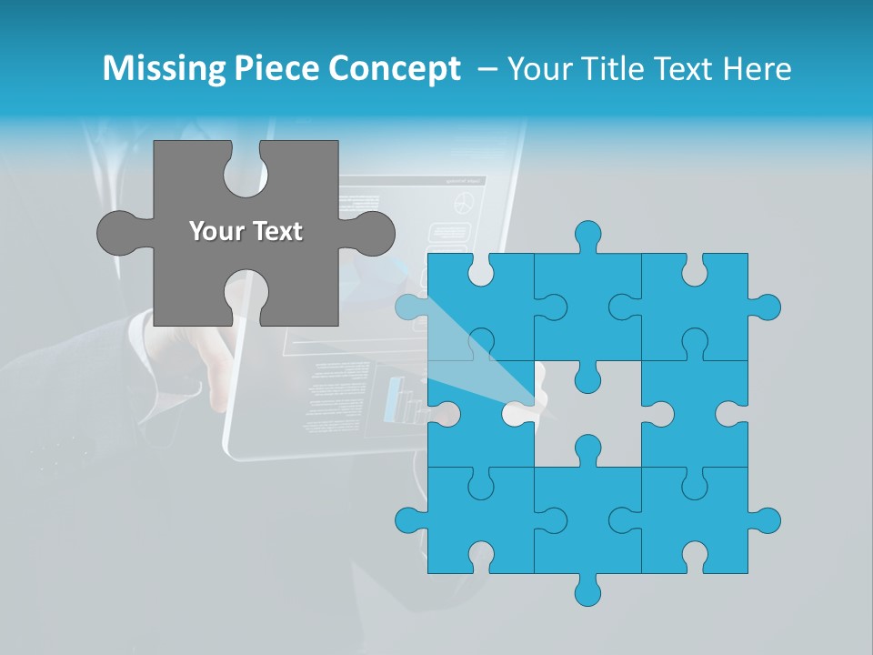 Concept Innovative Man's Suit PowerPoint Template