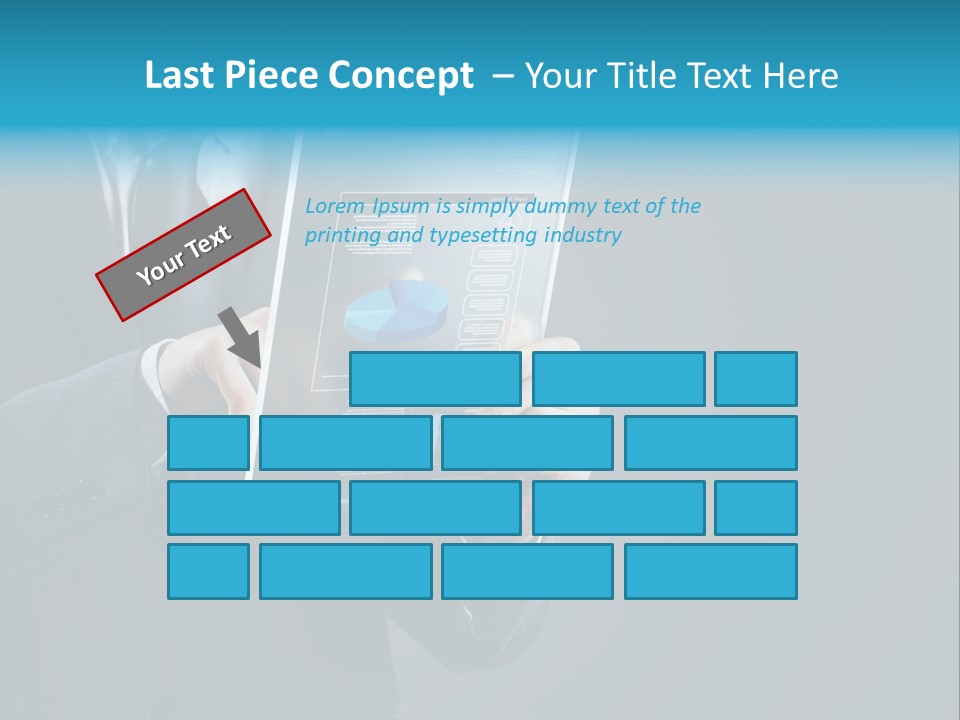 Concept Innovative Man's Suit PowerPoint Template