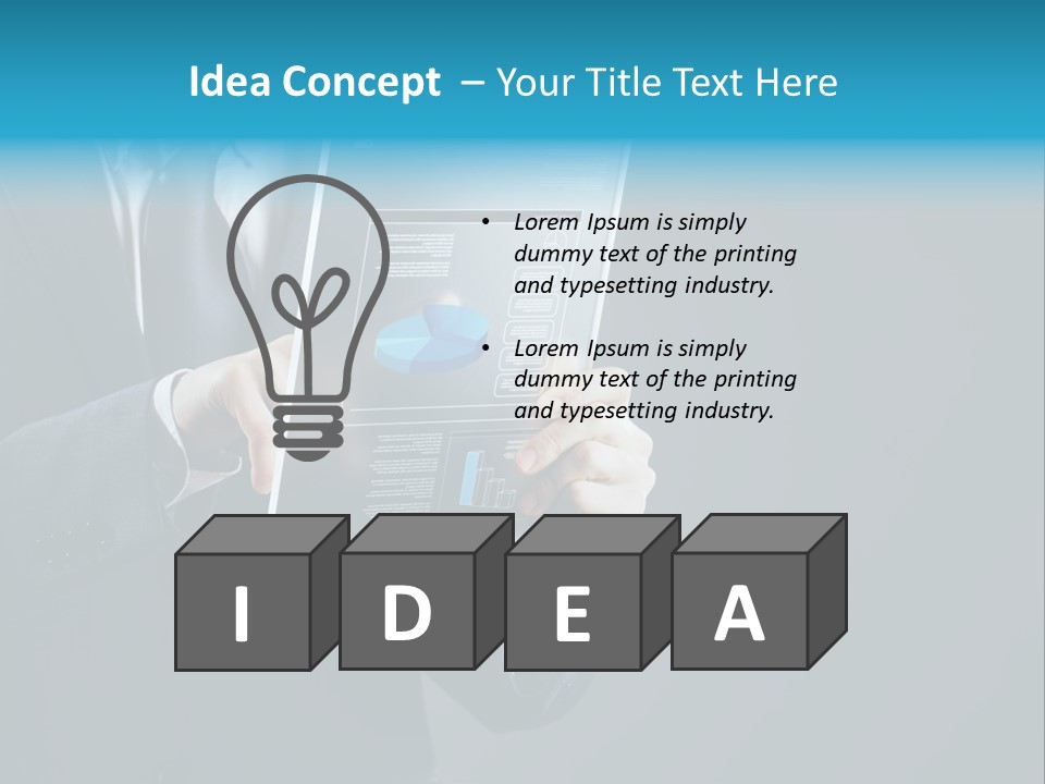 Concept Innovative Man's Suit PowerPoint Template