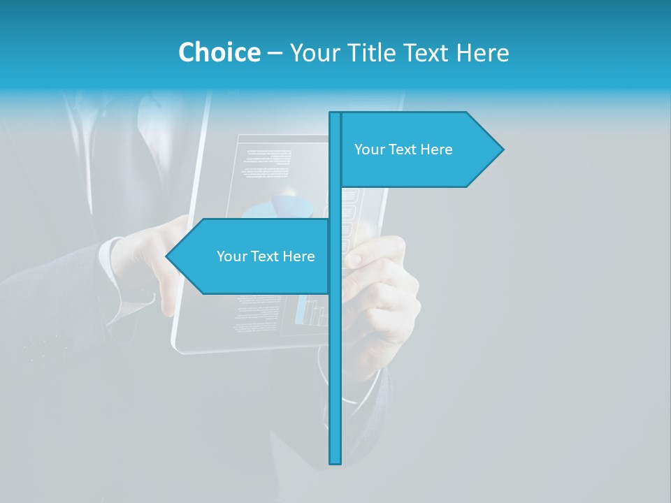 Concept Innovative Man's Suit PowerPoint Template