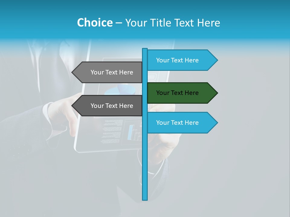 Concept Innovative Man's Suit PowerPoint Template