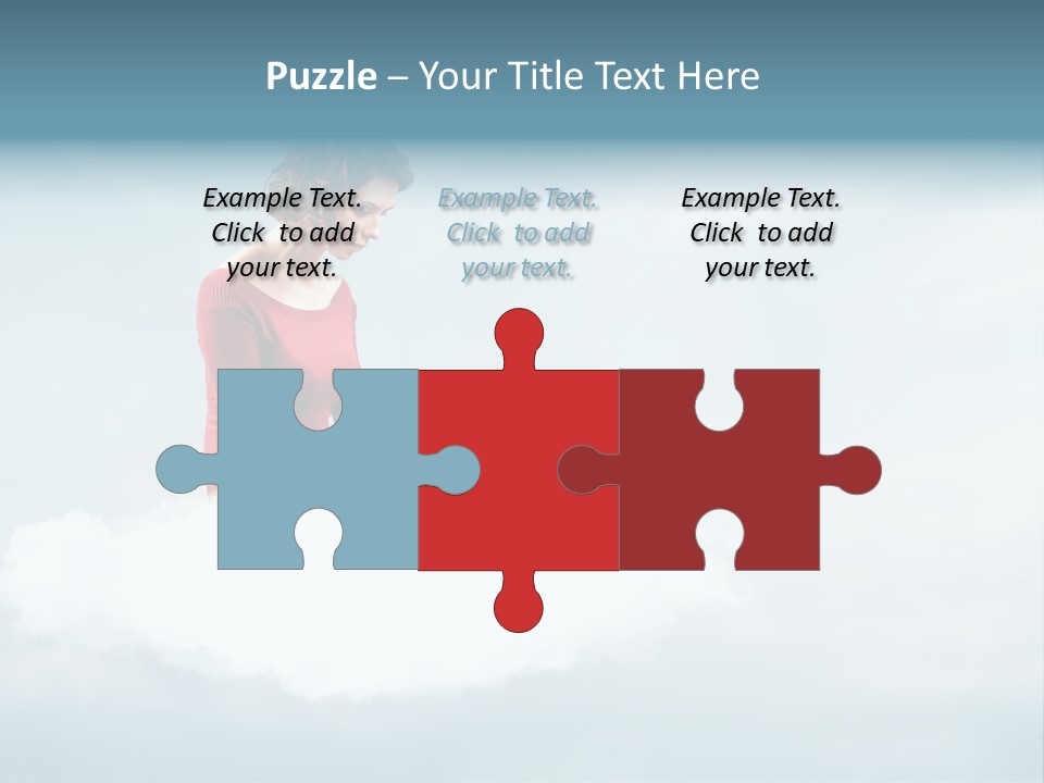 Girl Female Write PowerPoint Template