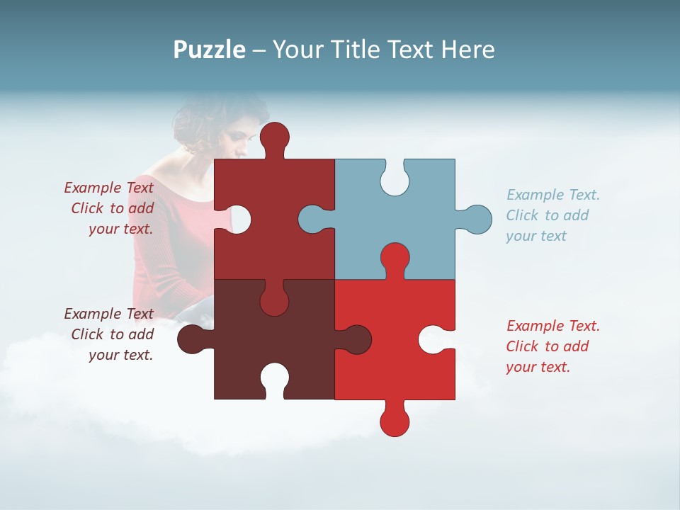 Girl Female Write PowerPoint Template