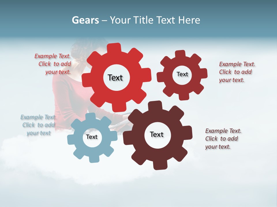 Girl Female Write PowerPoint Template