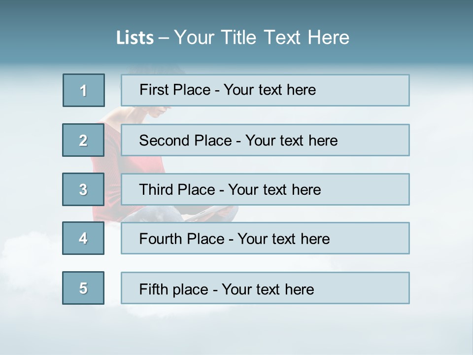 Girl Female Write PowerPoint Template
