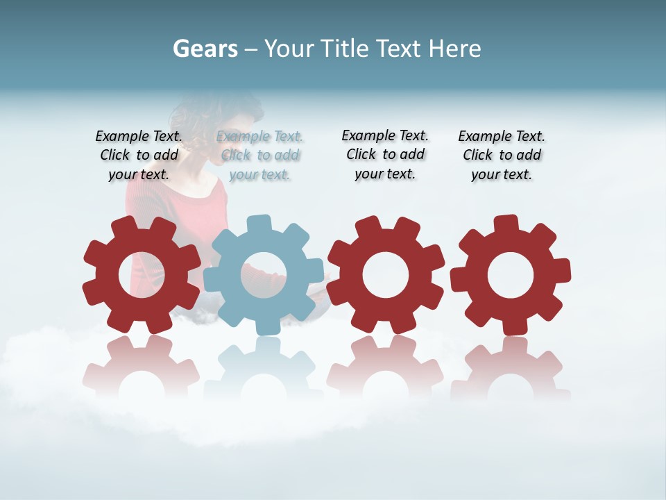 Girl Female Write PowerPoint Template