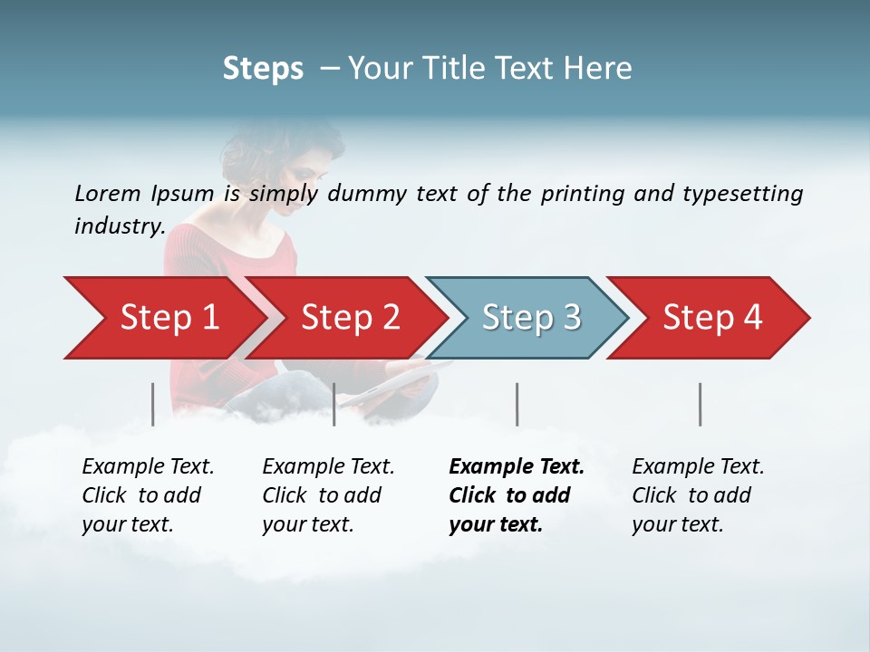 Girl Female Write PowerPoint Template
