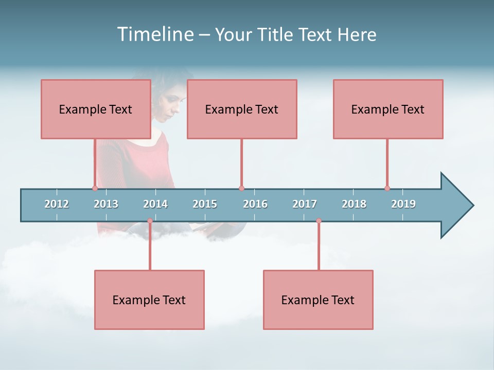 Girl Female Write PowerPoint Template