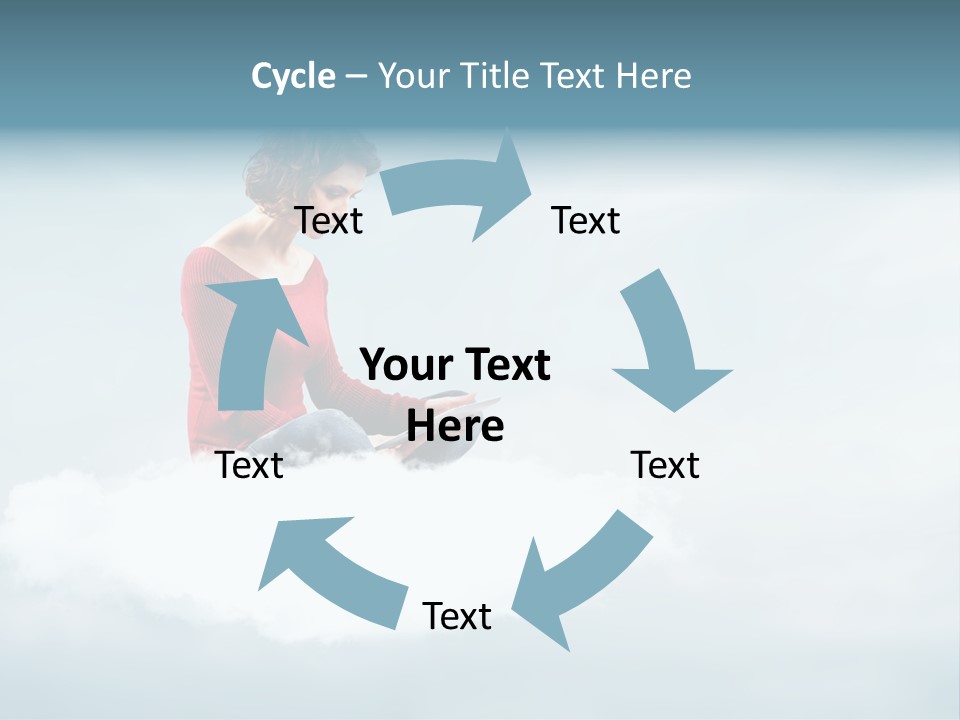 Girl Female Write PowerPoint Template