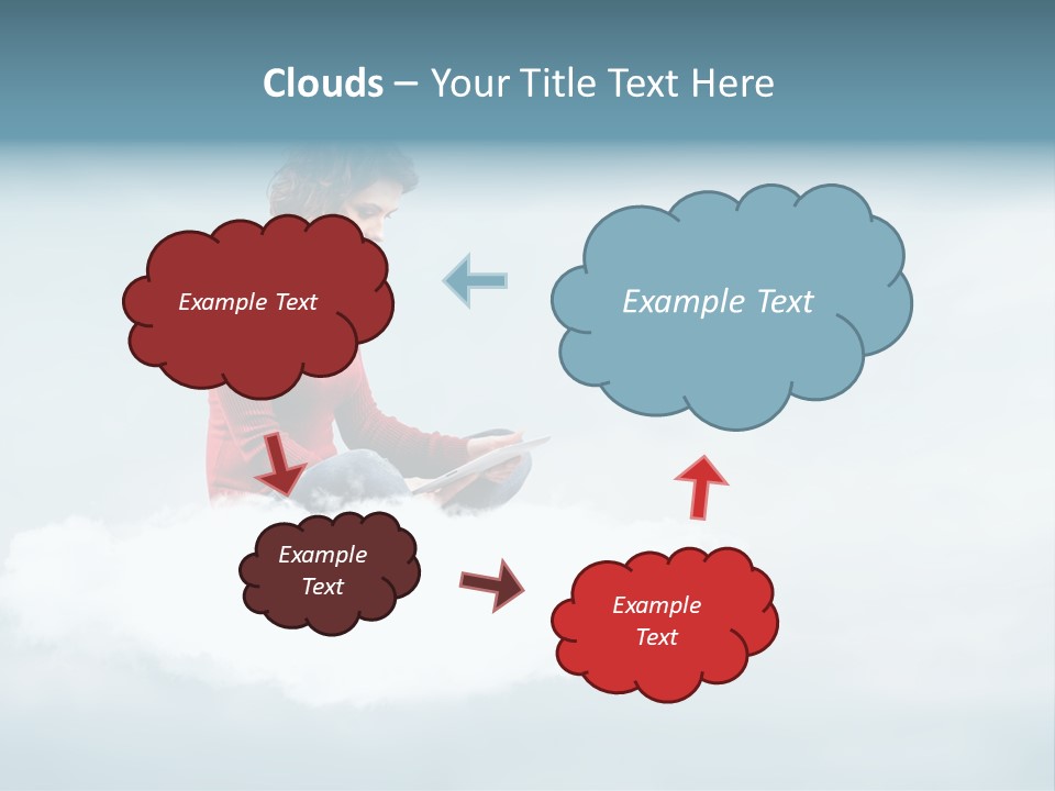 Girl Female Write PowerPoint Template