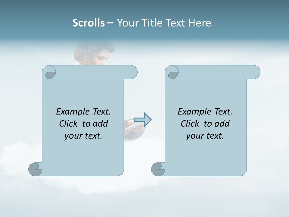 Girl Female Write PowerPoint Template