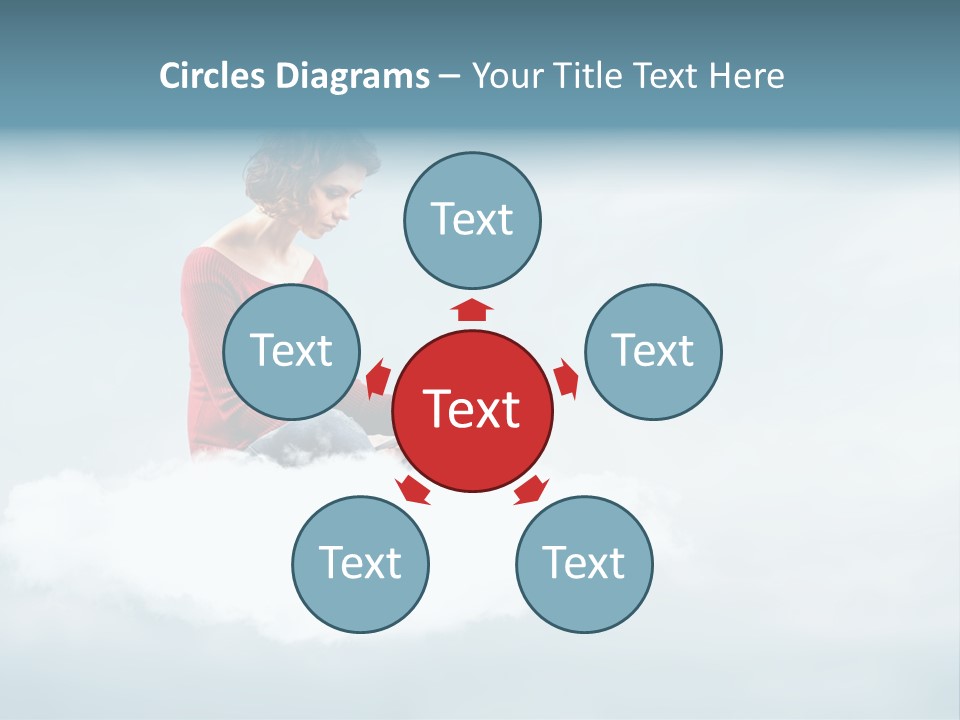 Girl Female Write PowerPoint Template