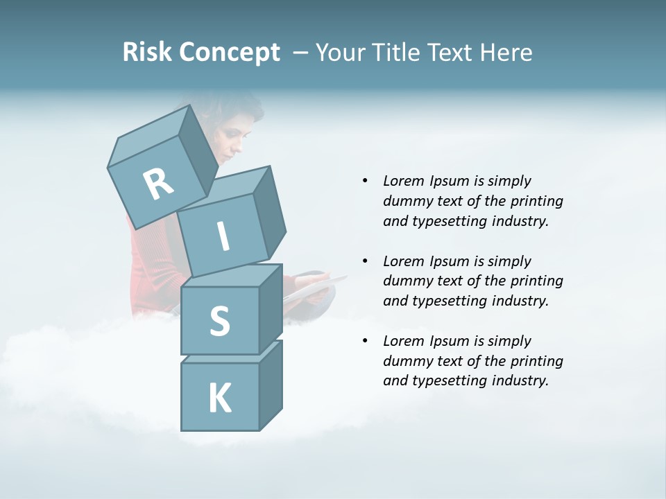 Girl Female Write PowerPoint Template