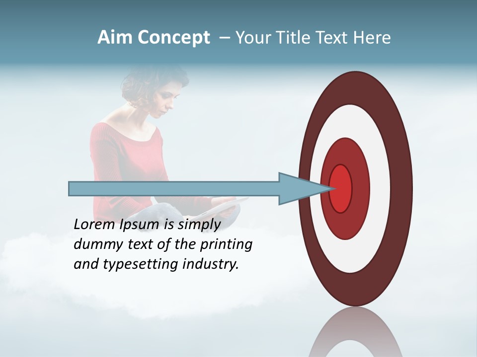 Girl Female Write PowerPoint Template