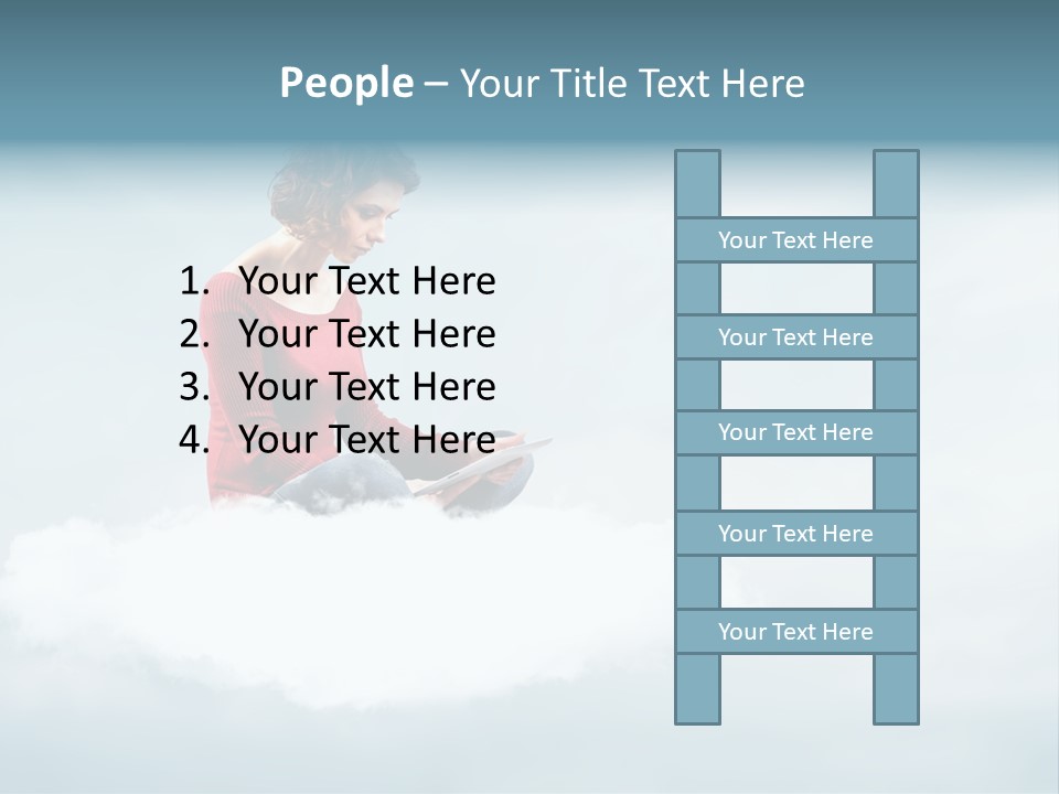 Girl Female Write PowerPoint Template