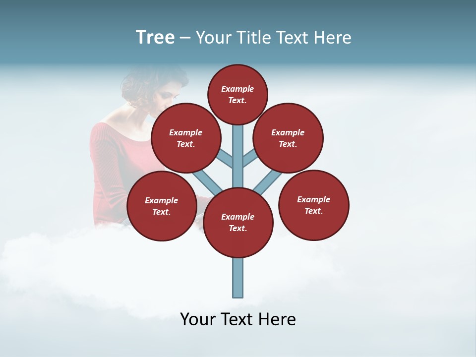 Girl Female Write PowerPoint Template