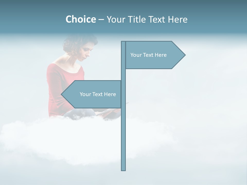 Girl Female Write PowerPoint Template