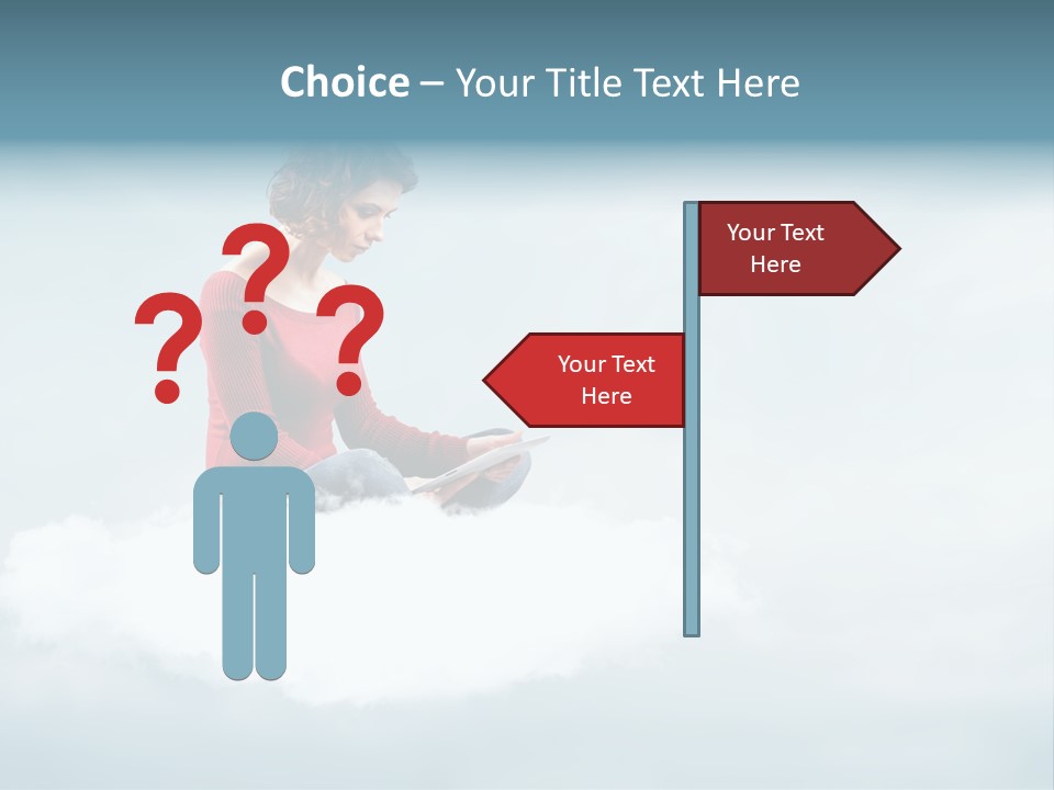 Girl Female Write PowerPoint Template