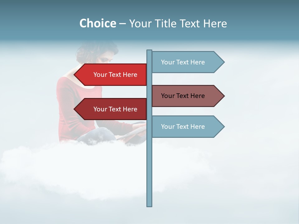 Girl Female Write PowerPoint Template