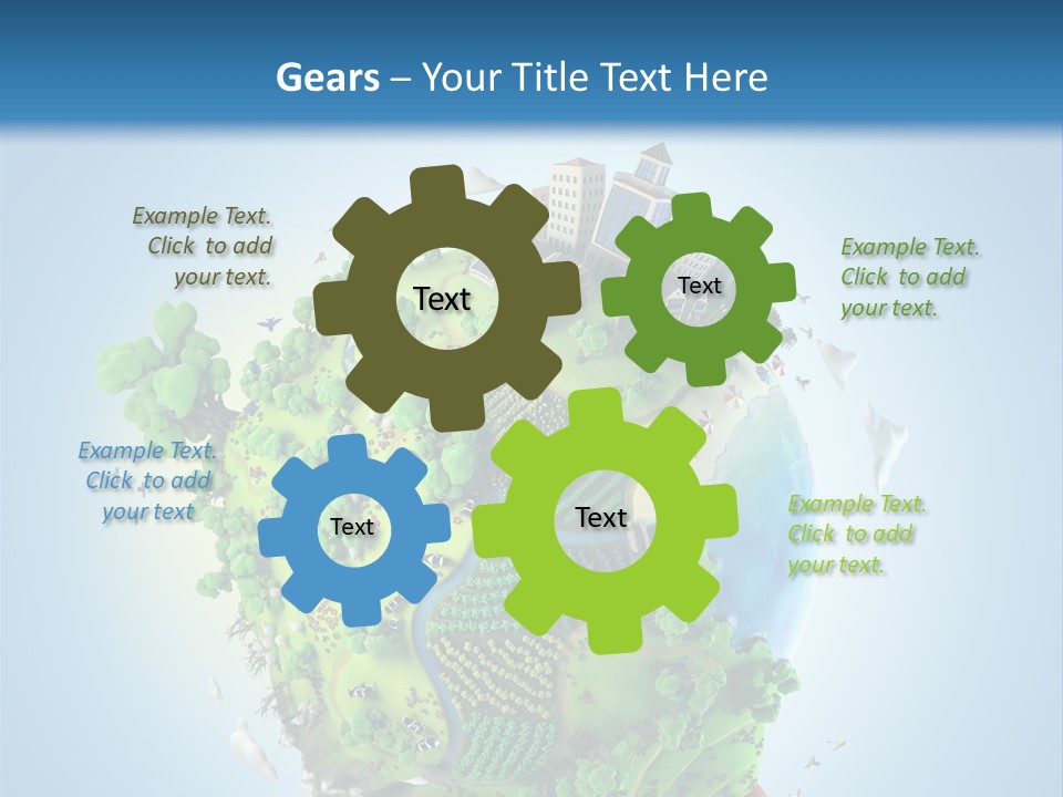 Birds Clouds Water PowerPoint Template