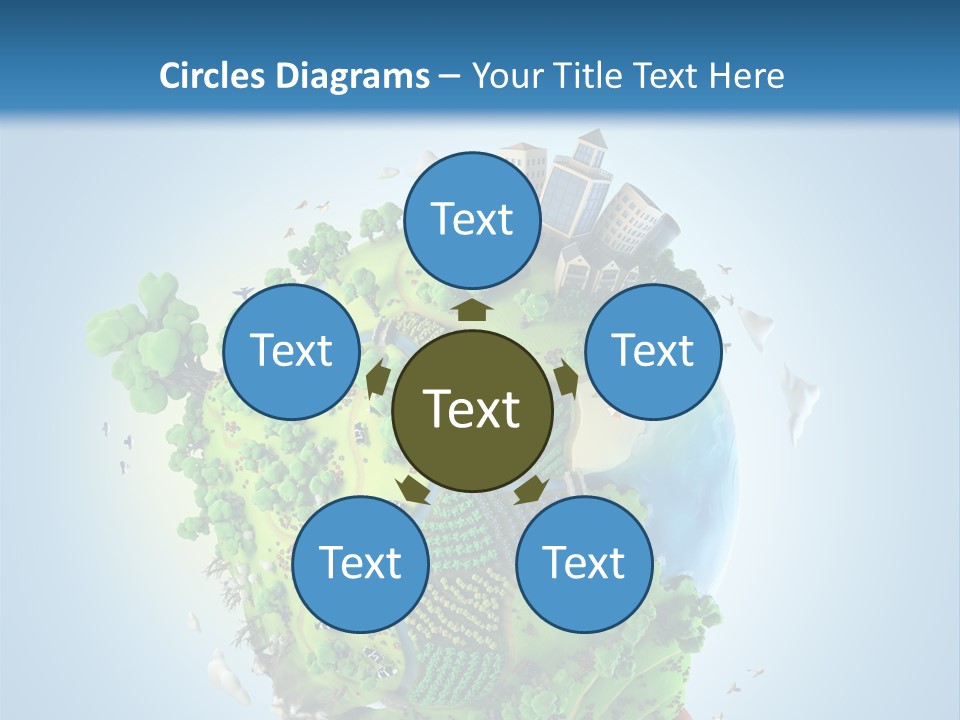 Birds Clouds Water PowerPoint Template