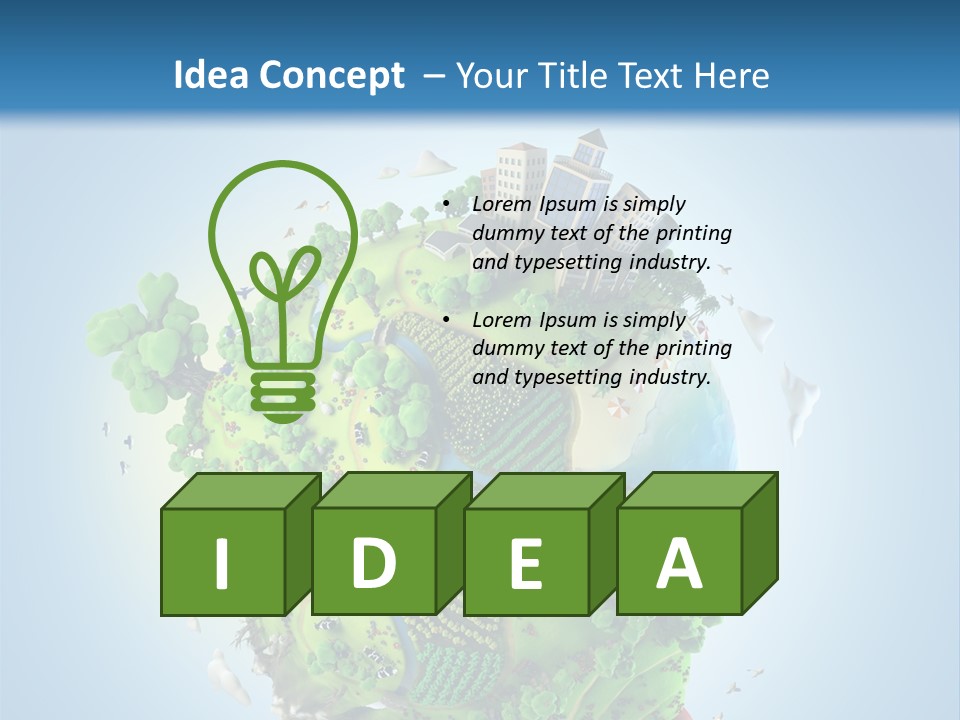 Birds Clouds Water PowerPoint Template