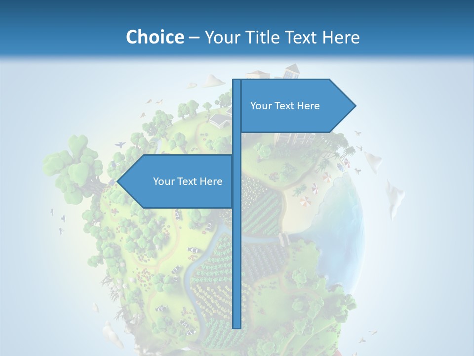 Birds Clouds Water PowerPoint Template